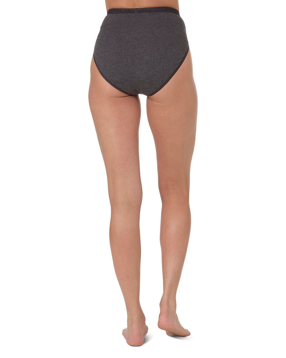 Ladies Combed Cotton Basic Brief Underwear 3-Pack, CHARCOAL HEATHER, alternate image number 2