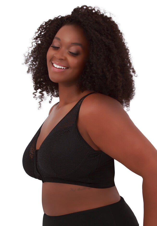 The Nora - Shimmer Back Lace Front Closure Bra, , alternate image number 2