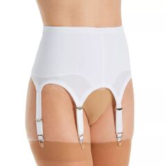 Rago Moderate Shaping & Tummy Control High-Waist Garter Belt With Six Metal Garters