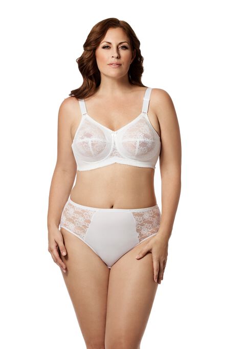 Lace Microfiber Panty, WHITE, hi-res image number null