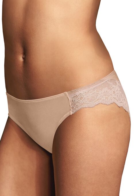 Comfort Devotion&reg; Lace Back Tanga Panty, EVENING BLUSH SILVER, hi-res image number null