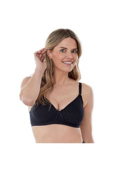 Bestform 5006248 Striped Wireless Cotton Bra With Lightly-Lined Cups