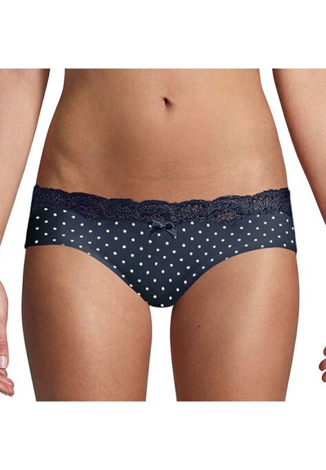 Comfort Devotion&reg; Embellished Hipster , NAVY WHITE DOT, hi-res image number null