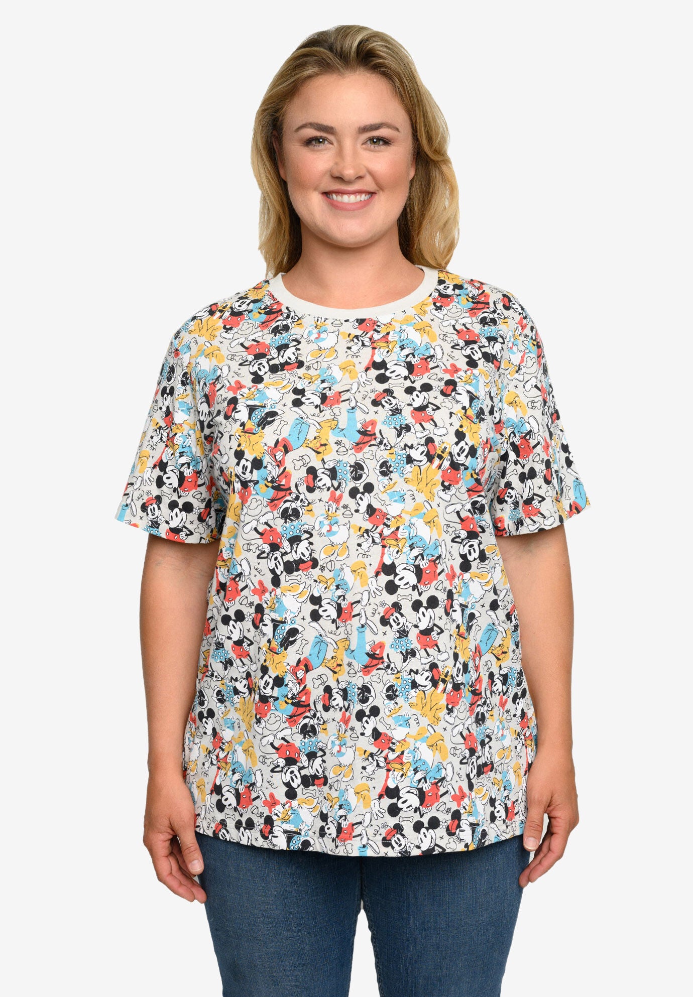 Mickey Mouse & Friends All-Over Print T-Shirt Minnie Pluto, , alternate image number 2