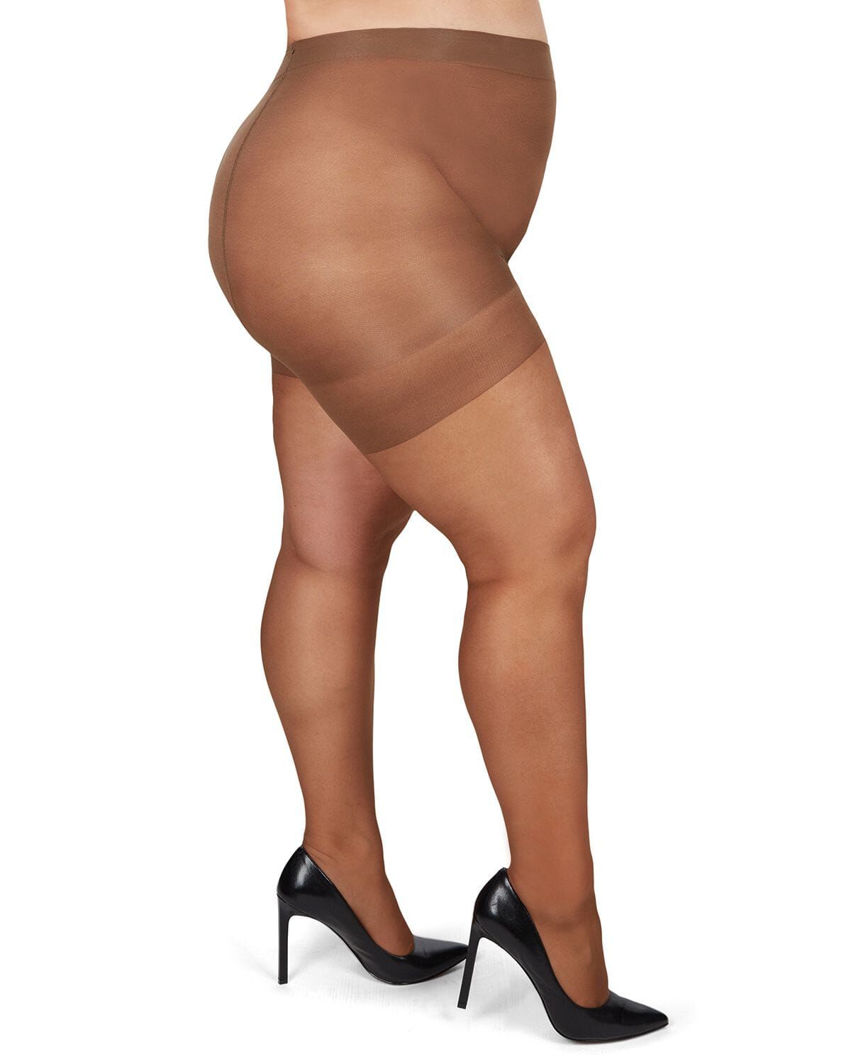 Plus Size Curvy Silky Sheer Control Top Pantyhose, UTOPIA, hi-res image number 0