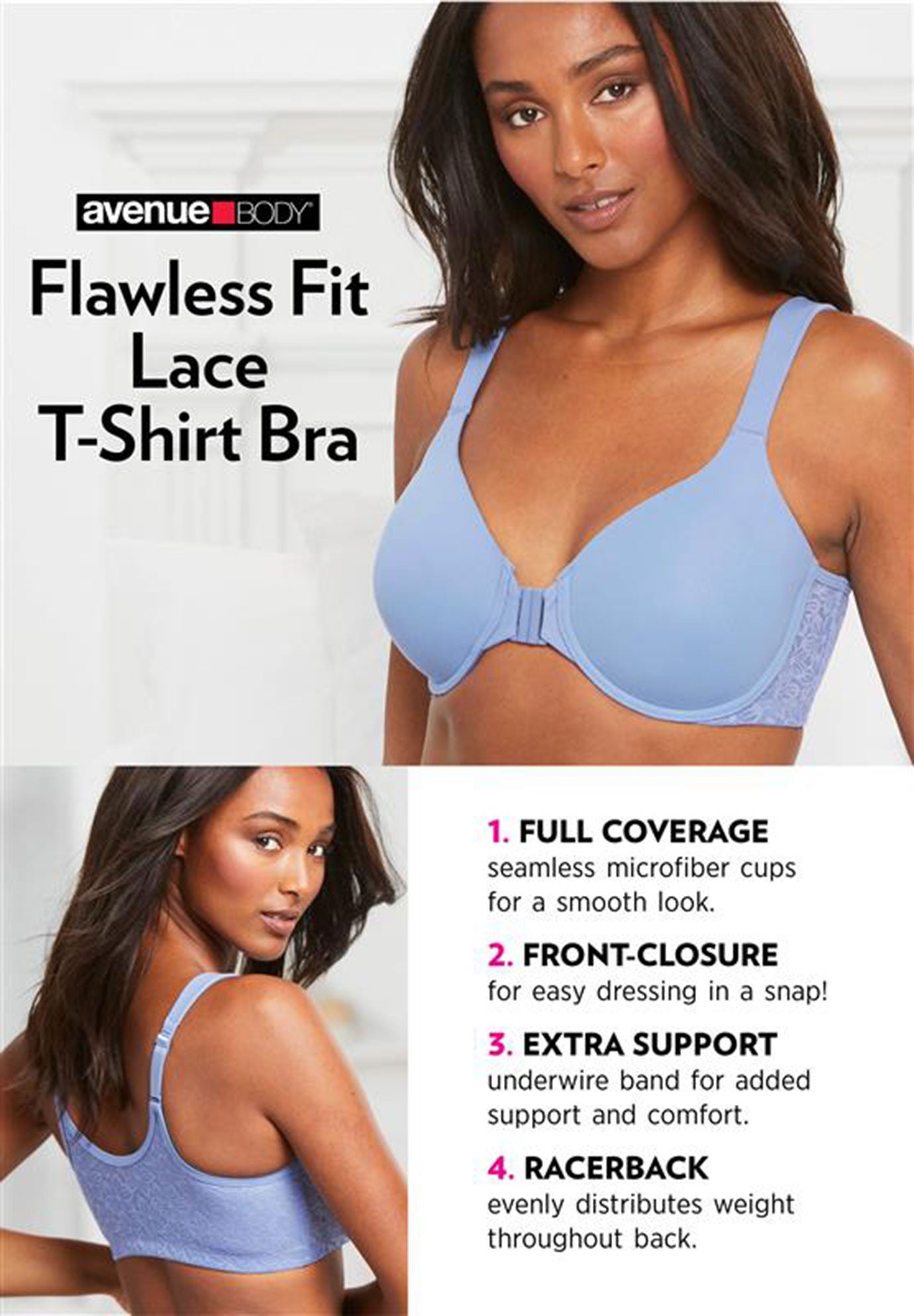 Lace T-Shirt Bra, , alternate image number 3