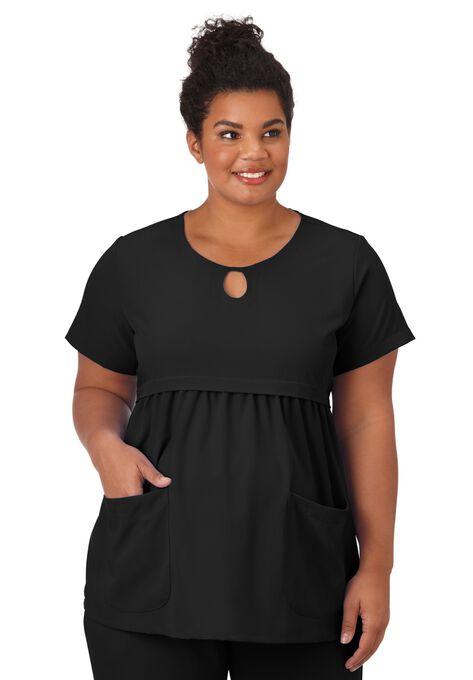 Jockey Scrubs Women's Empire Waist Maternity Top, BLACK, hi-res image number null