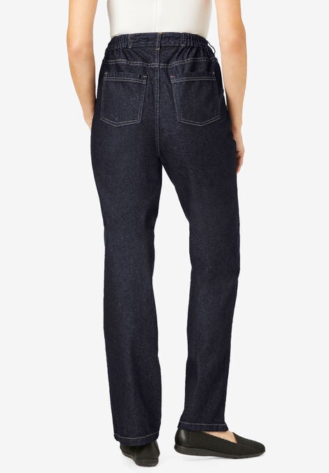 Side-Elastic Straight-Leg Perfect Jean, , on-hover image number null