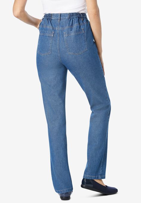 Side-Elastic Straight-Leg Perfect Jean, , on-hover image number null