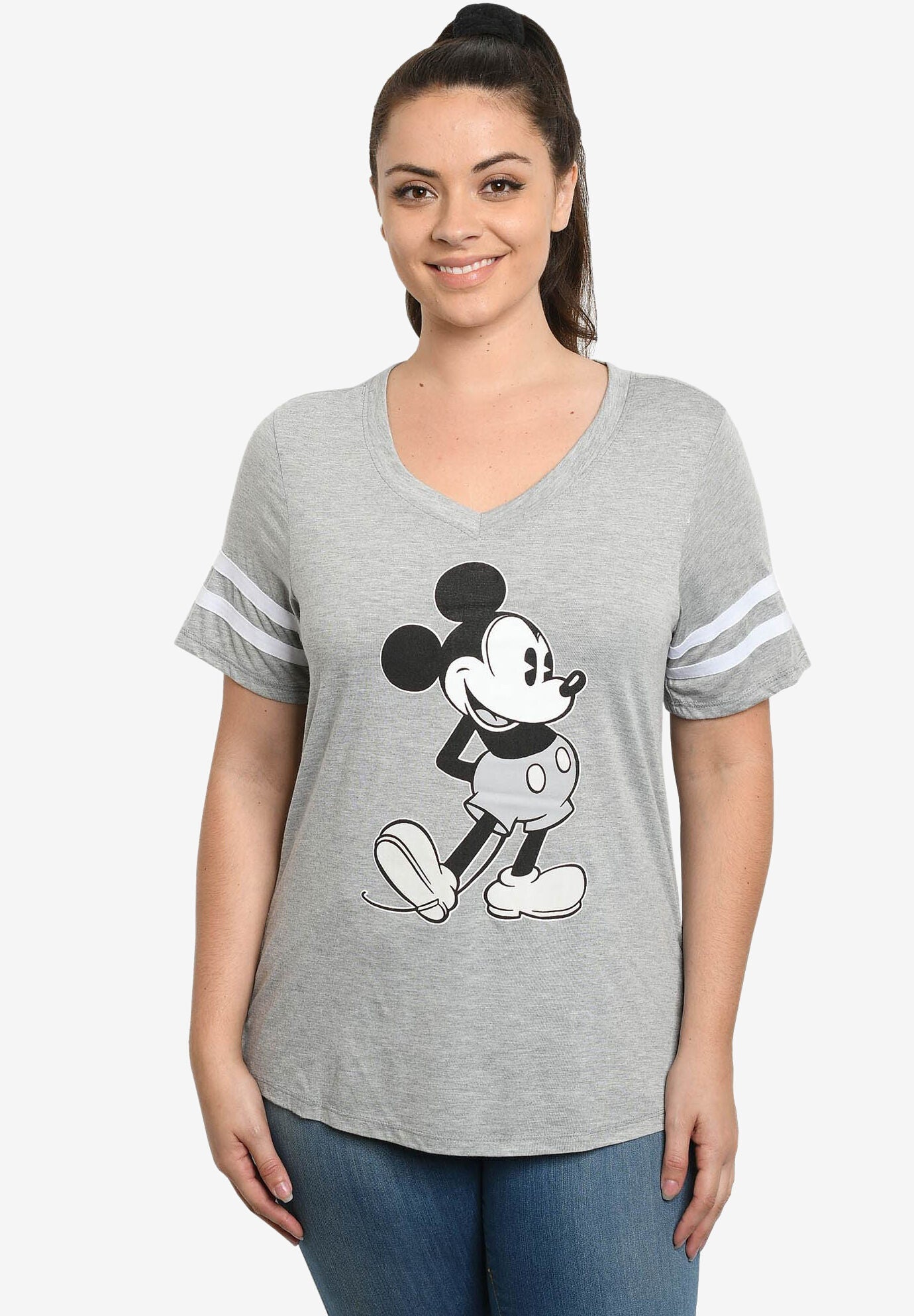 Mickey mouse t shirt women's plus size sale