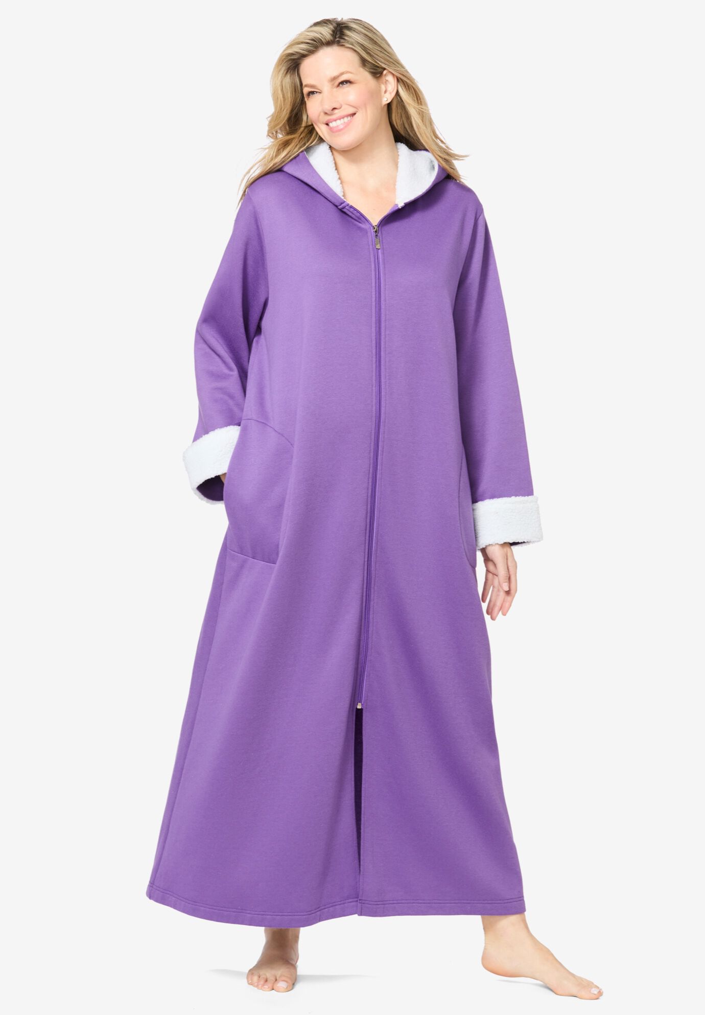 Hooded fleece robe shop by dreams & co