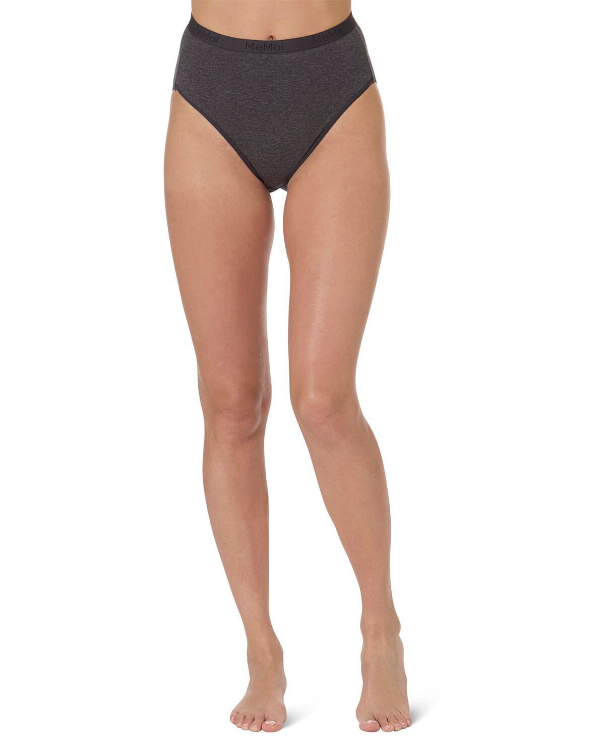 Ladies Combed Cotton Basic Brief Underwear 3-Pack, CHARCOAL HEATHER, alternate image number 1