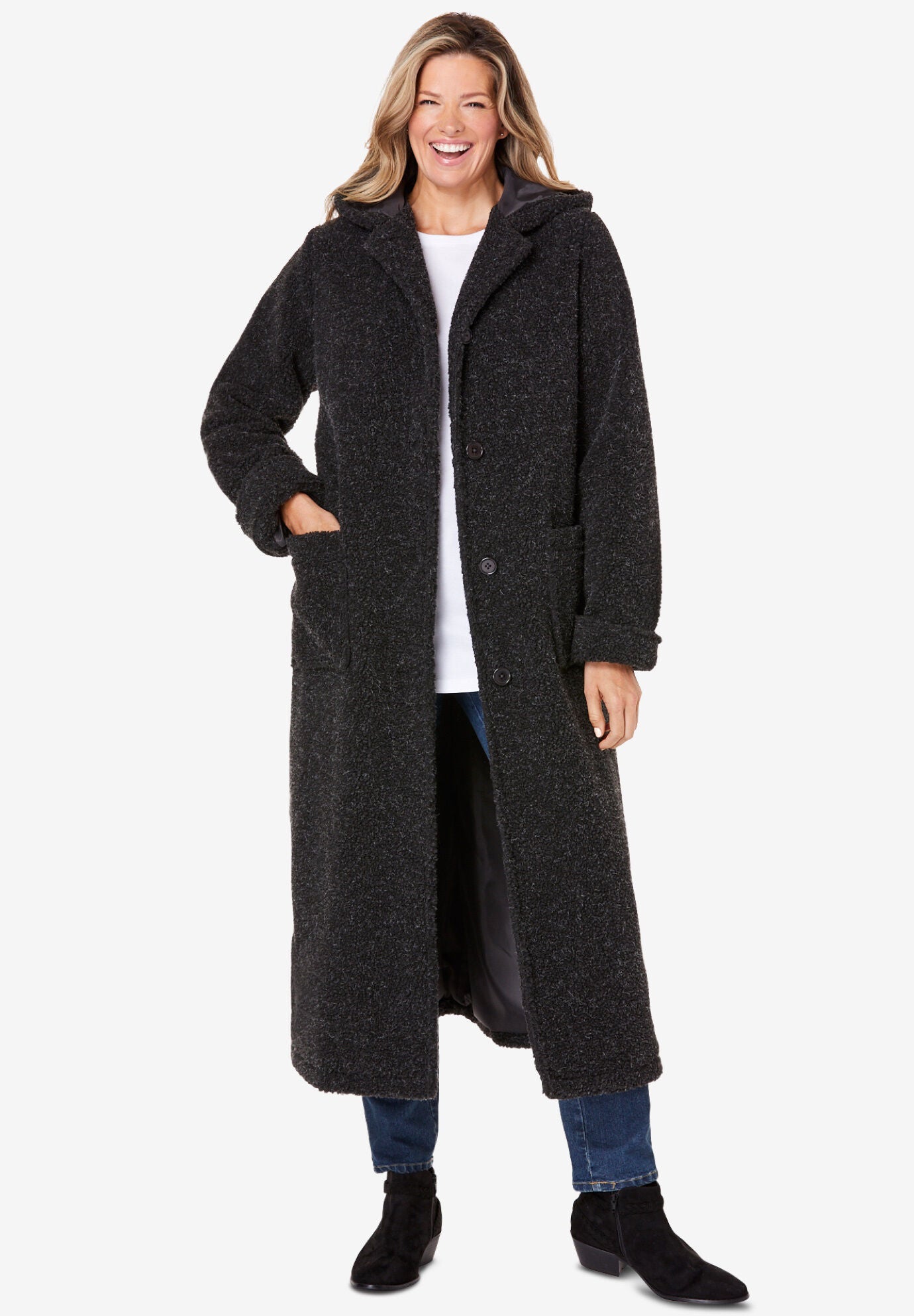 Hooded berber fleece jacket online