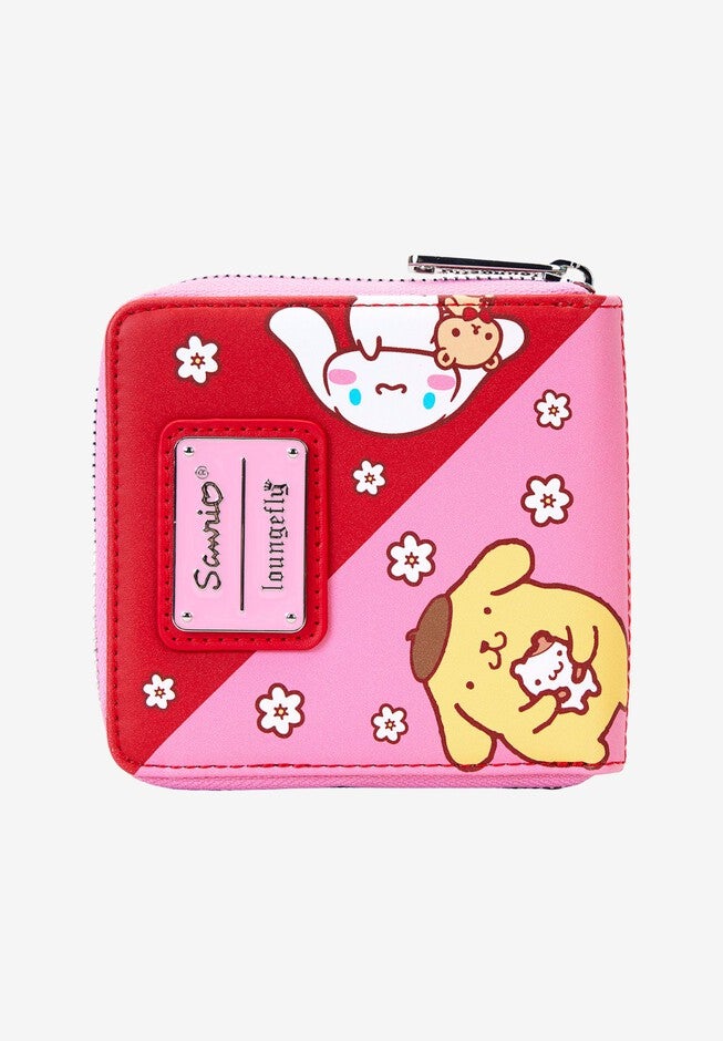 Loungefly x Sanrio Hello Kitty & Friends Wallet Color Block Zip Around, PINK, on-hover image number null