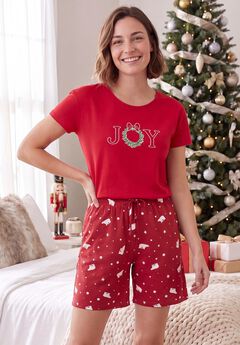 Print Pajama Shorts
