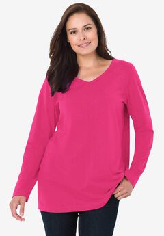 Perfect Long-Sleeve V-Neck Tee