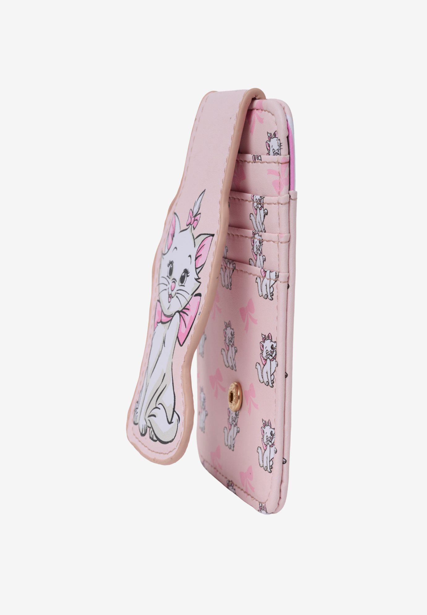 Disney Aristocats Marie Cat Card Holder Wallet Snap Pink Bow Faux Leather Cute, PINK, alternate image number 2