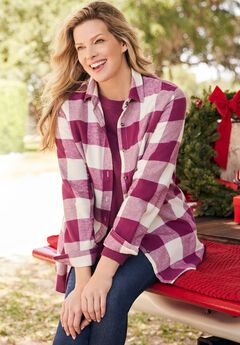 Plus Size Long Sleeve Cotton Shirts
