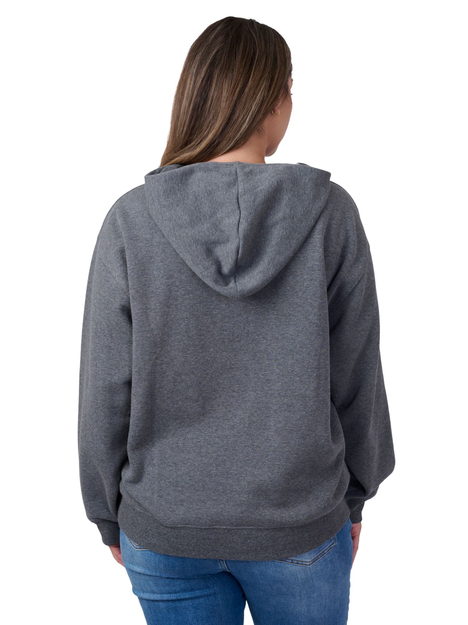 Disney Women's Mickey Mouse Hoodie Sweatshirt Pullover Charcoal Gray, GRAY, on-hover image number 1