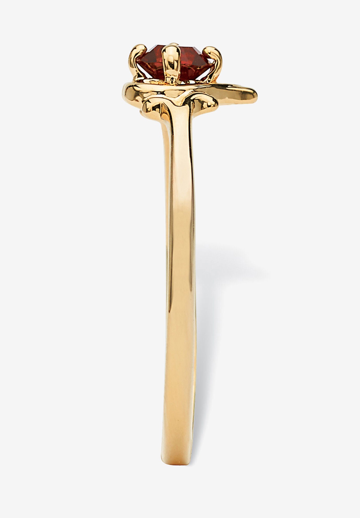 Yellow Gold-Plated Simulated Birthstone Ring, , alternate image number 1