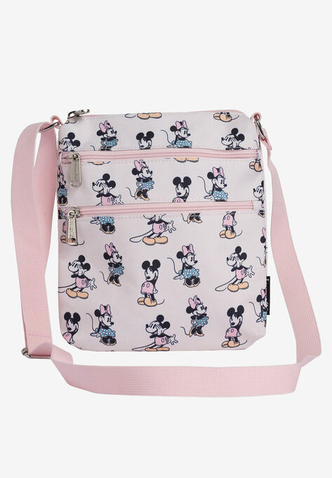 Loungefly x Disney Minnie and Mickey Mouse Passport Bag All-Over Pastel, , alternate image number null