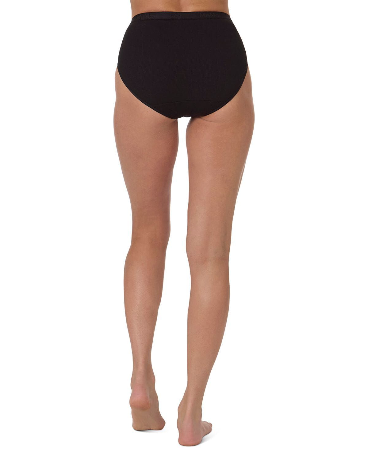 Women's 3 Pair Pack Ribbed Briefs, BLACK, alternate image number 2