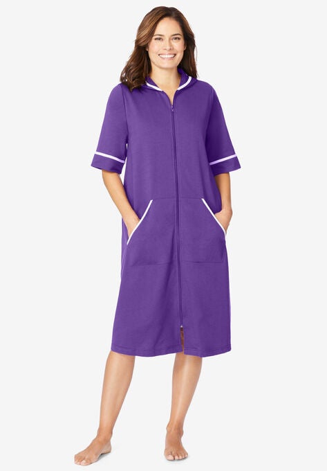 Short French Terry Robe, PLUM BURST, hi-res image number null