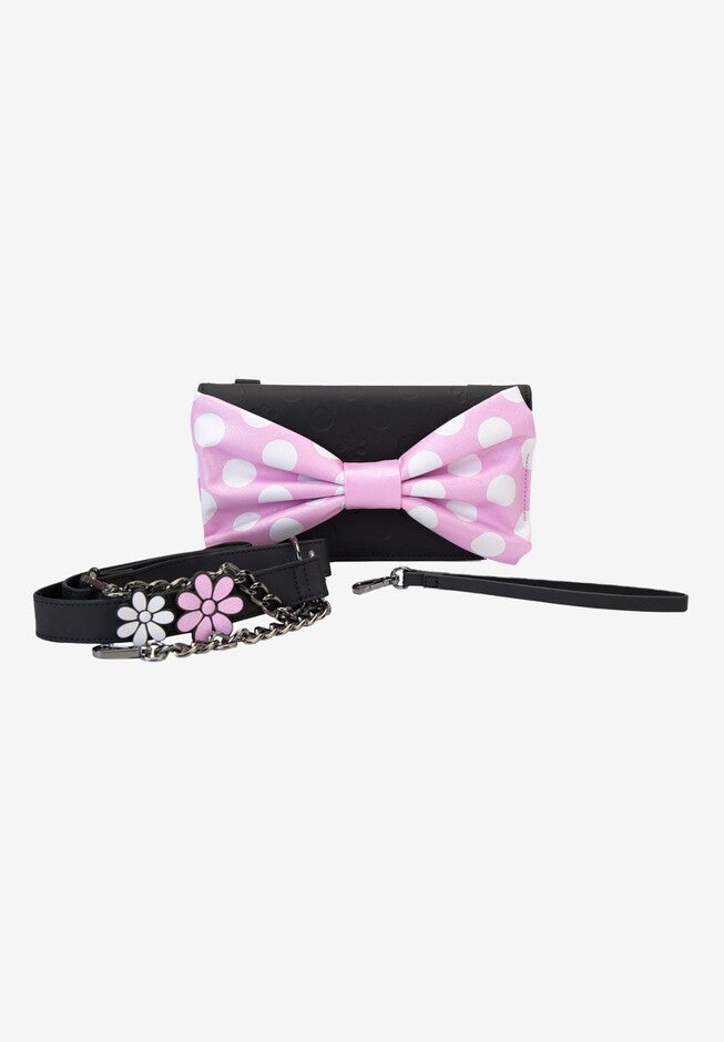 Loungefly x Disney Minnie Mouse Clutch Crossbody Bag Rock The Dots, BLACK, alternate image number null