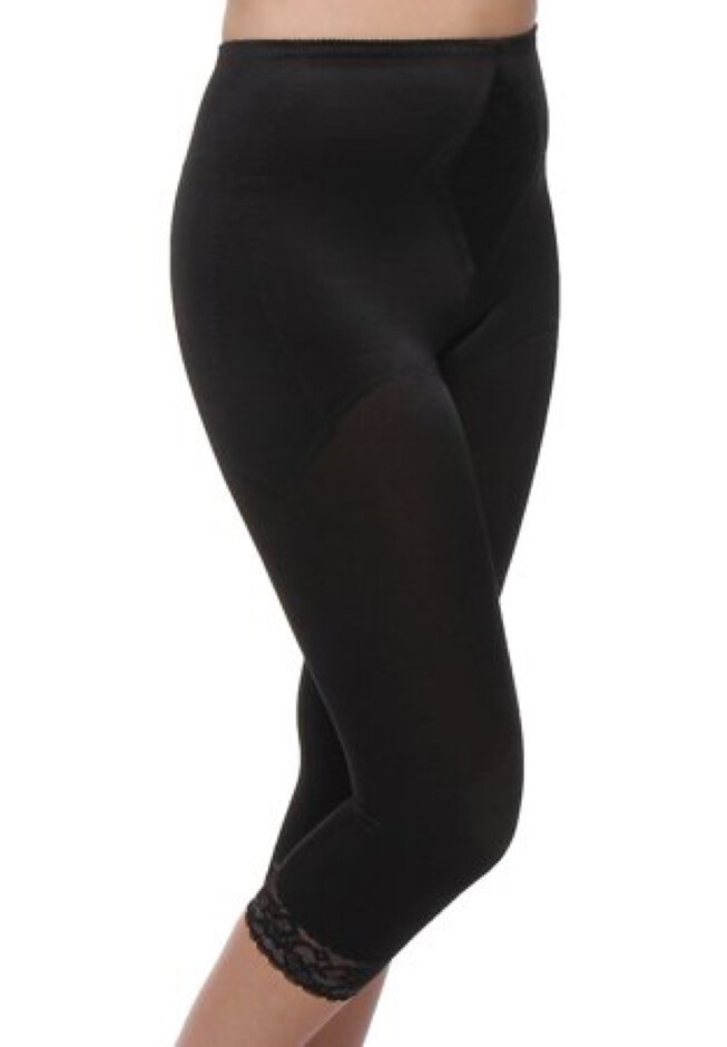 Rago Women's Light Shaping Capri Pant Liner in Black (920), Size Medium