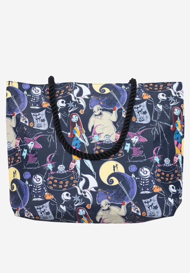 Disney Jack Skellington Tote Bag Travel Beach Nightmare Before Christmas Sally Tote Bag, , alternate image number null