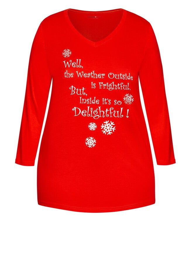 Slogan Sleep Top, RED, alternate image number null