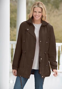 Taslon® Anorak Jacket with Removable Fleece Lining