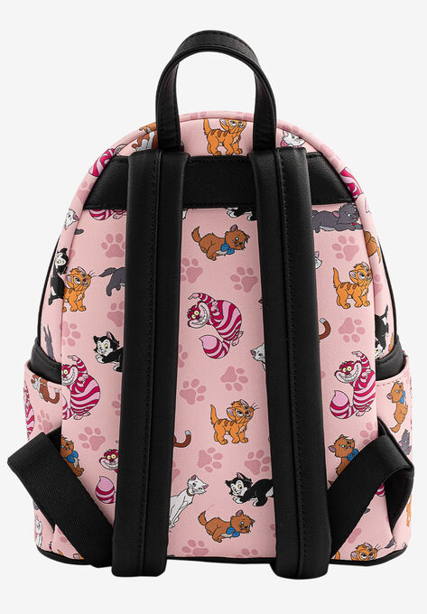 Loungefly x Disney Cats Mini Backpack Handbag All-Over Print Cheshire Marie, , on-hover image number null