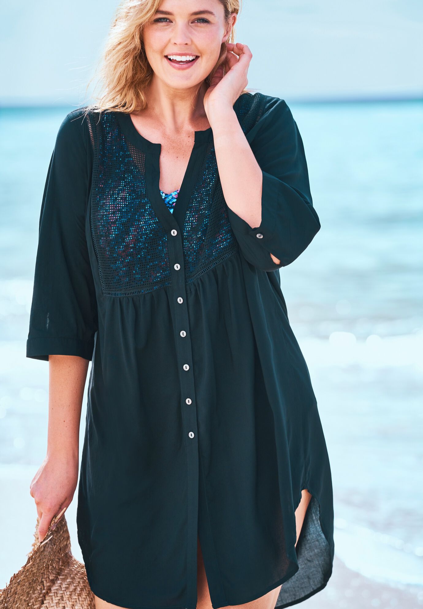 Swimsuits for all plus size cover ups top