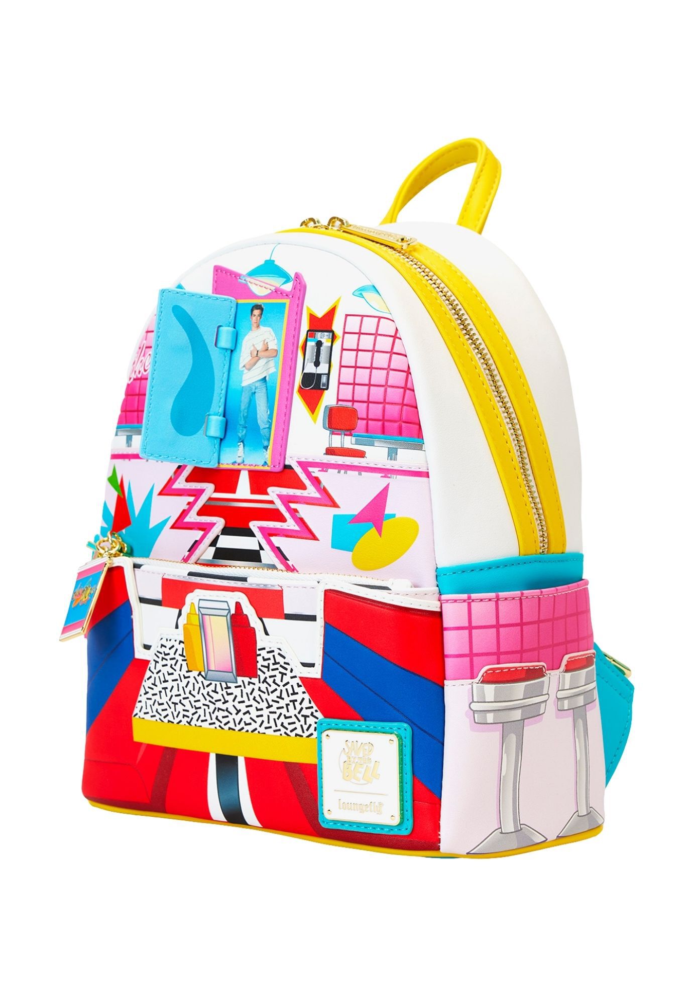 Loungefly x Saved By The Bell The Max Mini Backpack 90s Retro, RED, alternate image number 2