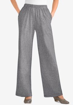 7-Day Knit Wide-Leg Pull-On Pants