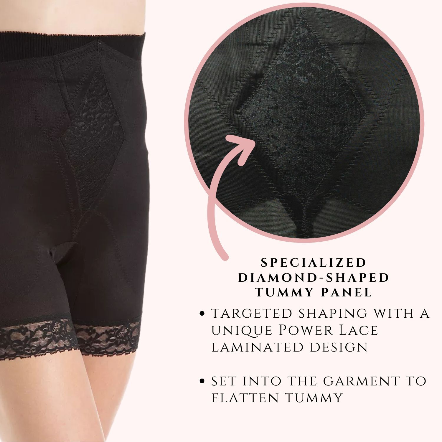 High Waist Long Leg Shaper 6206, BLACK, alternate image number 2