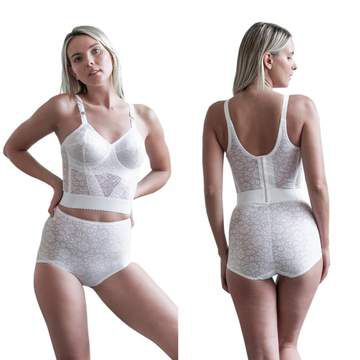 Expandable Cups Longline Bra, WHITE, alternate image number 3