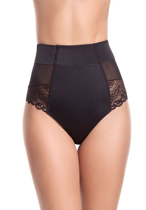 Brazilian Flair Mid Waist Brazilian Panty, BLACK, hi-res image number null