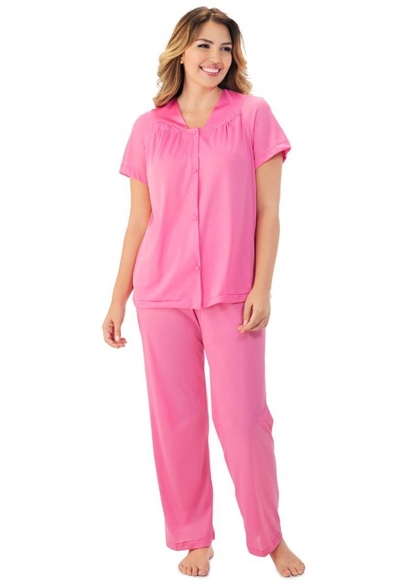 Short Sleeve Pajama, ROSE, hi-res image number 0