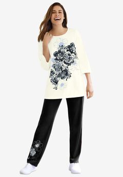 Floral Tee and Pant Set