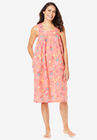 Print Sleeveless Square Neck Lounger , SWEET CORAL FLORAL ANIMAL, hi-res image number null