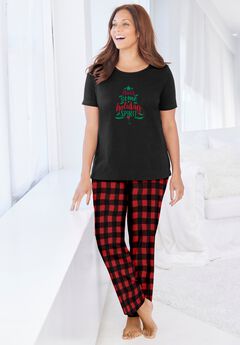 Plus Size Flannel Pajama Sets