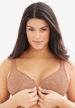 Glamorise® Wonderwire® Stretch Lace Front-Close Underwire Bra