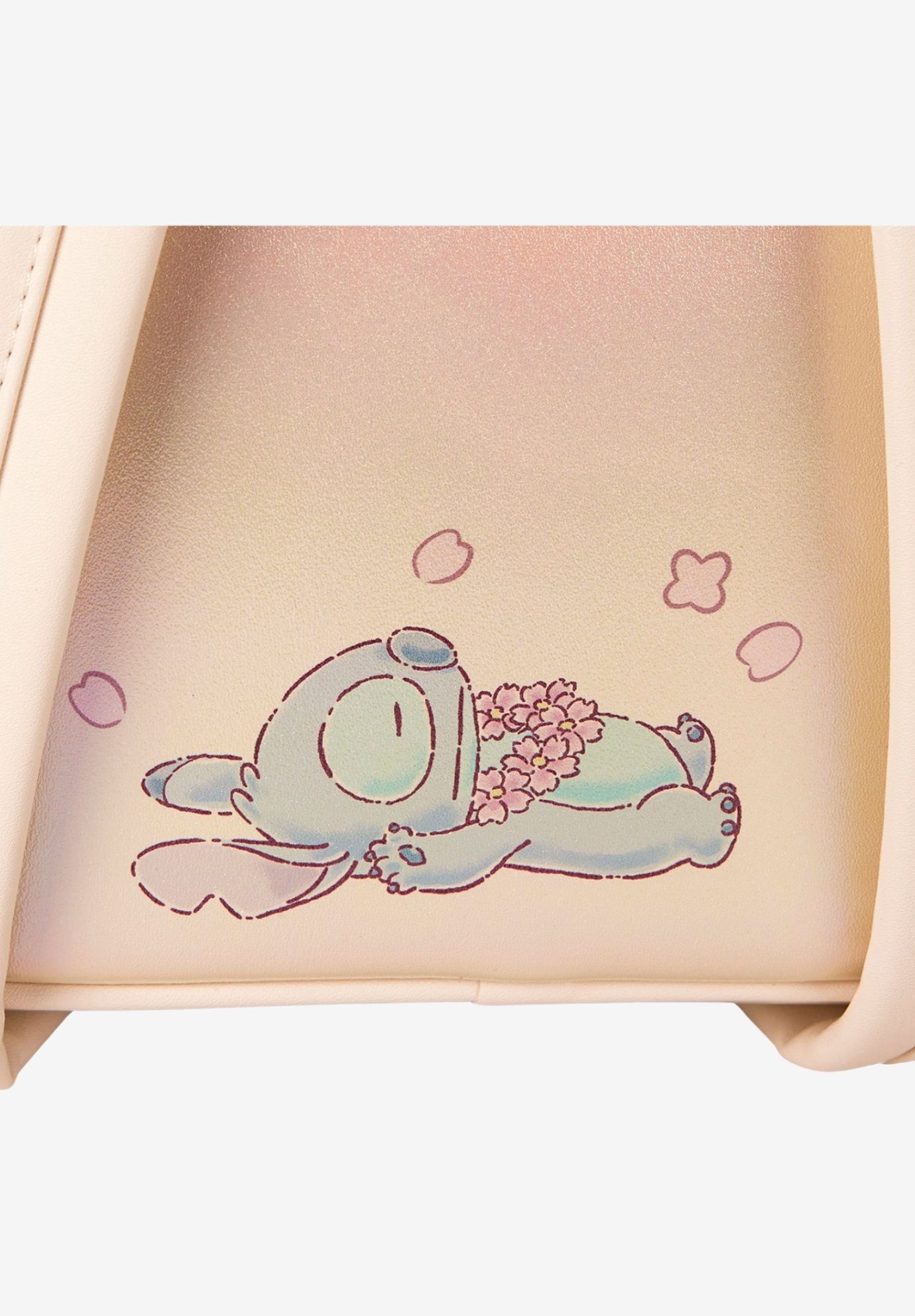 Loungefly Disney Stitch & Angel Mini Backpack Heart Floral Love, BEIGE, alternate image number 4