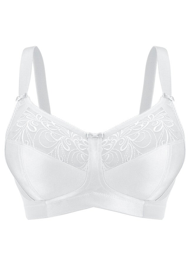 Fully Soft Cup Embroidered Mesh Bra, , alternate image number null