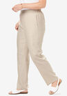Straight Leg Linen Pant, , alternate image number null