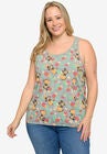Disney Minnie Mouse Tank Top Tropical Hawaiian Aloha All-Over Print T-Shirt, , alternate image number null