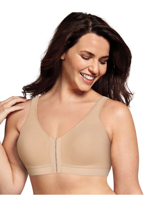 18 Hour Cotton Comfort Front & Back Close, Easy On & Easy Off Bra US400C, NUDE, hi-res image number null