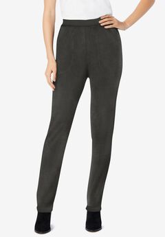 Straight-Leg Stretch Ponte-Knit Pull-On Pants
